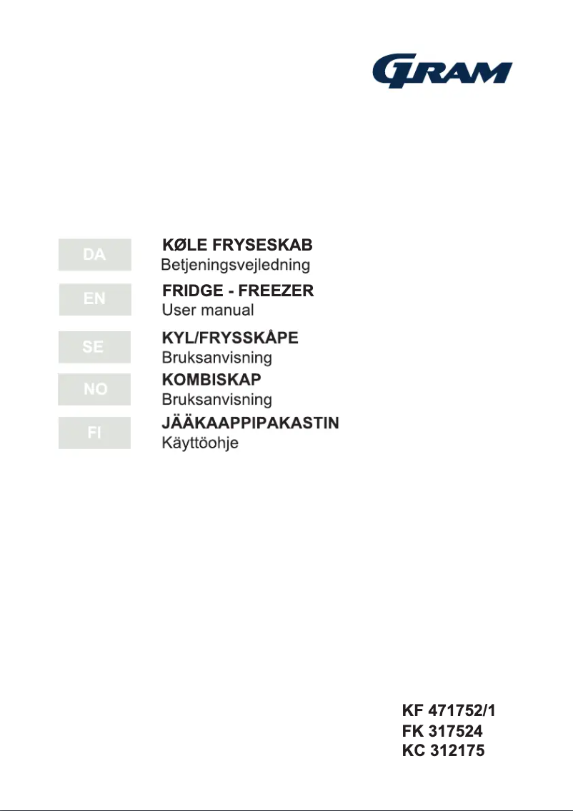 Page 1 of the manual User Manual Gram KC 312175
