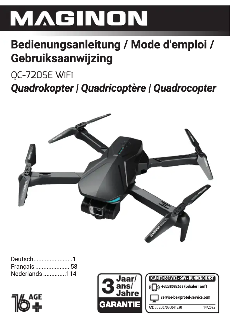 Page 1 of the manual User Manual Maginon QC-720SE WiFi