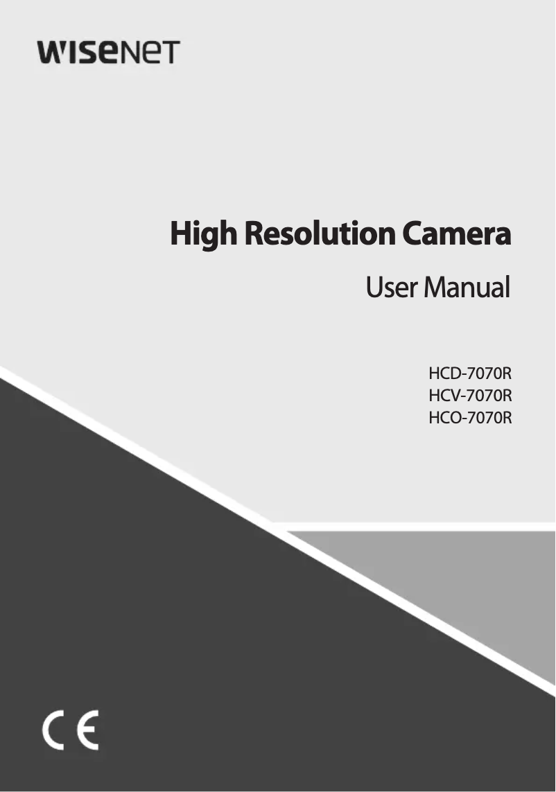 Page 1 of the manual User Manual Hanwha HCD-7070R