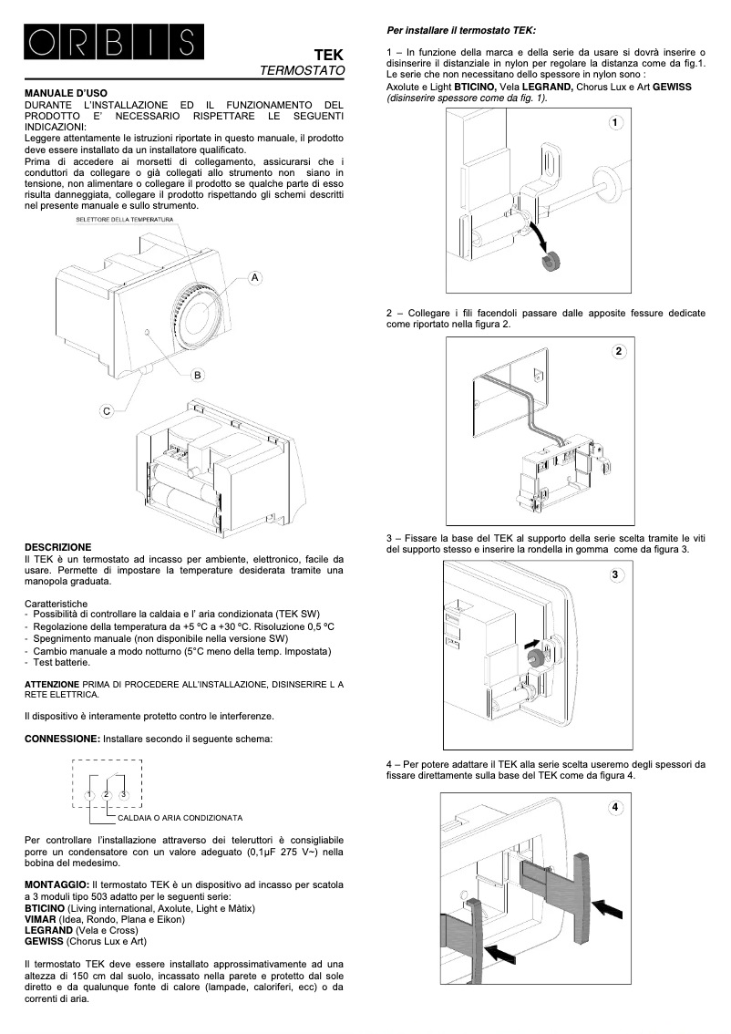 First page image of the manual for TEK