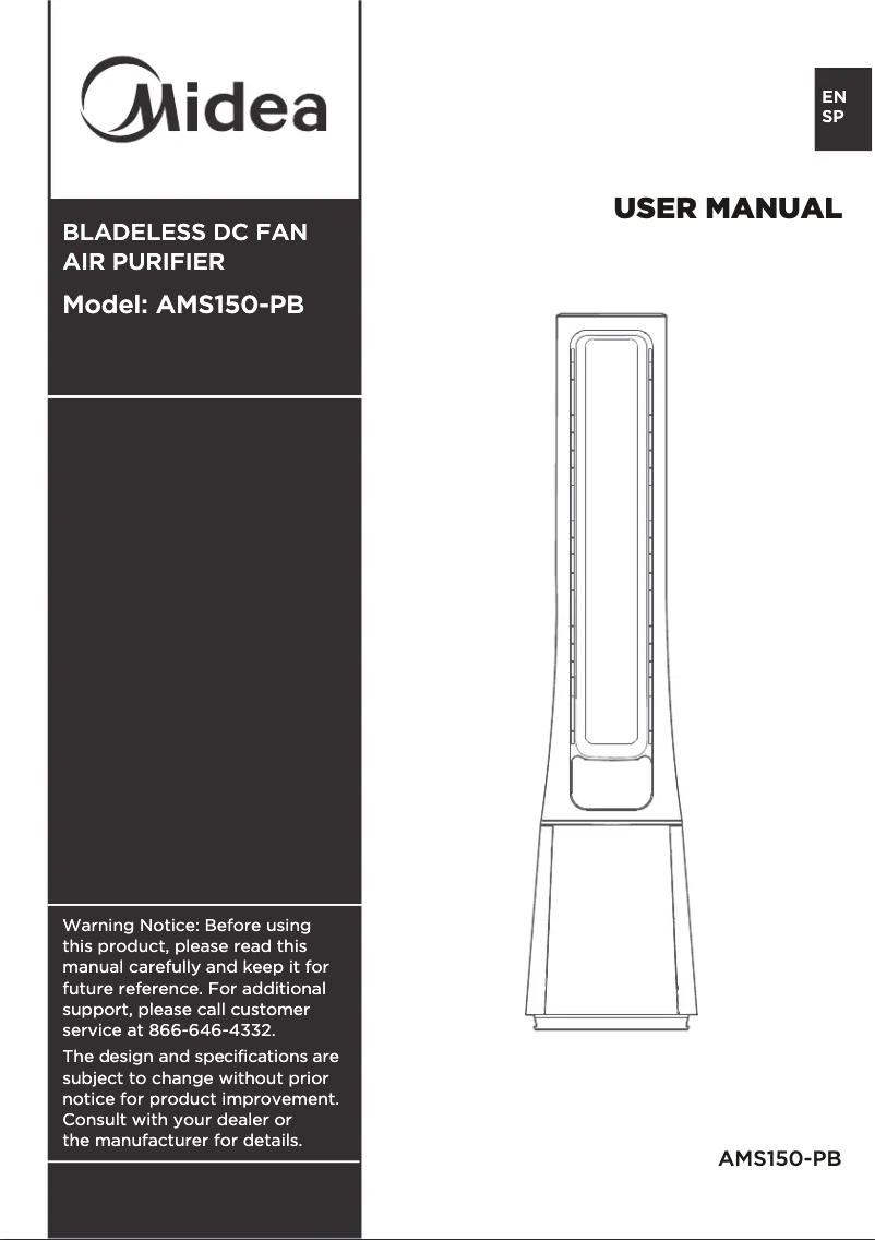Page 1 of the manual User Manual Midea AMS150-PB