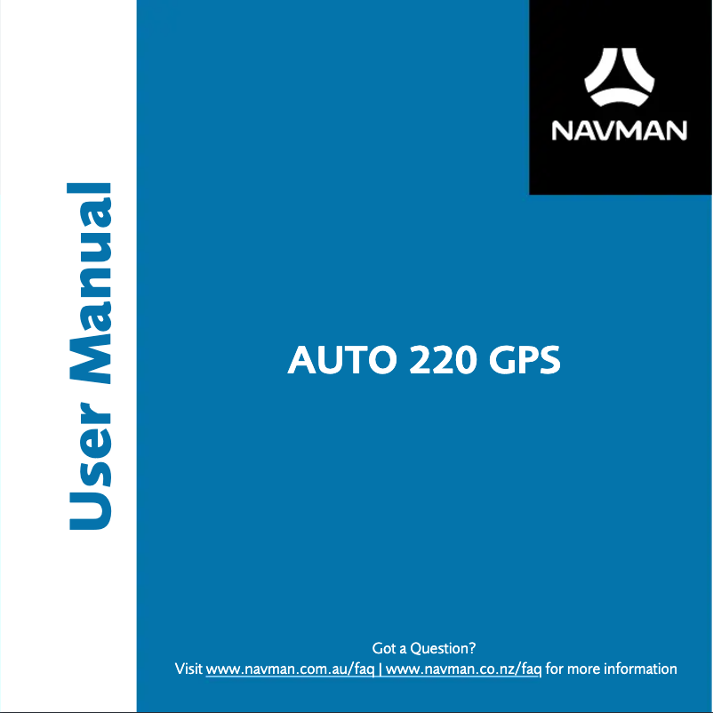 Page 1 of the manual User Manual Navman AUTO 220 GPS