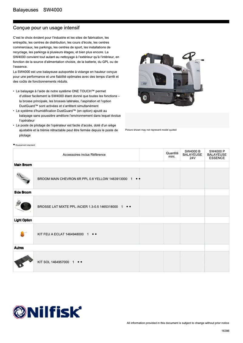 First page image of the manual for SW4000