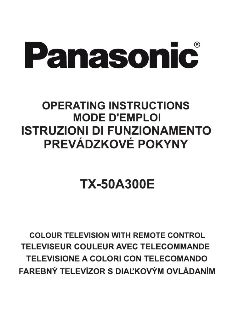 First page image of the manual for TX-50A300E