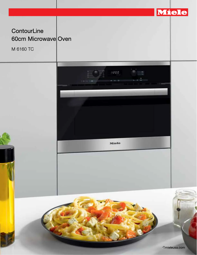 Page 1 of the manual Technical Sheet Miele ContourLine M 6160 TC