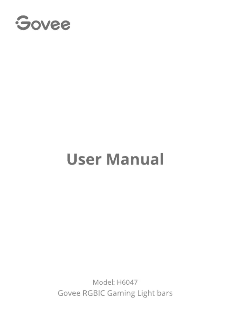 Page 1 of the manual User Manual Govee H6047