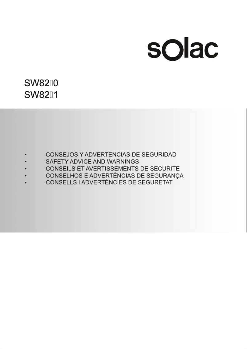 First page image of the manual for SW8221