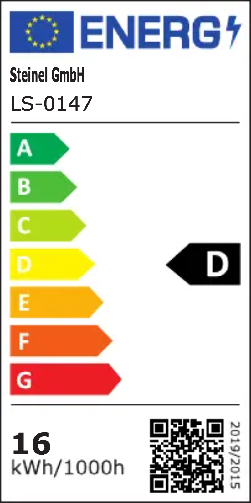 Page 1 de la notice Label énergétique Steinel RS PRO S20 SC