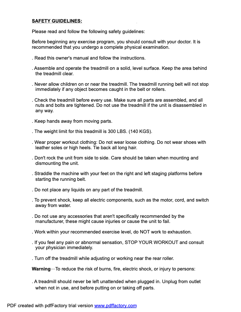 Page 1 of the manual User Manual SportsArt 3150