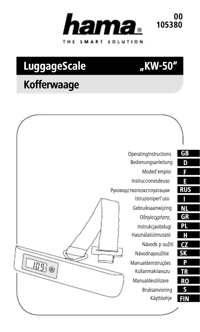 First page image of the manual for KW-50