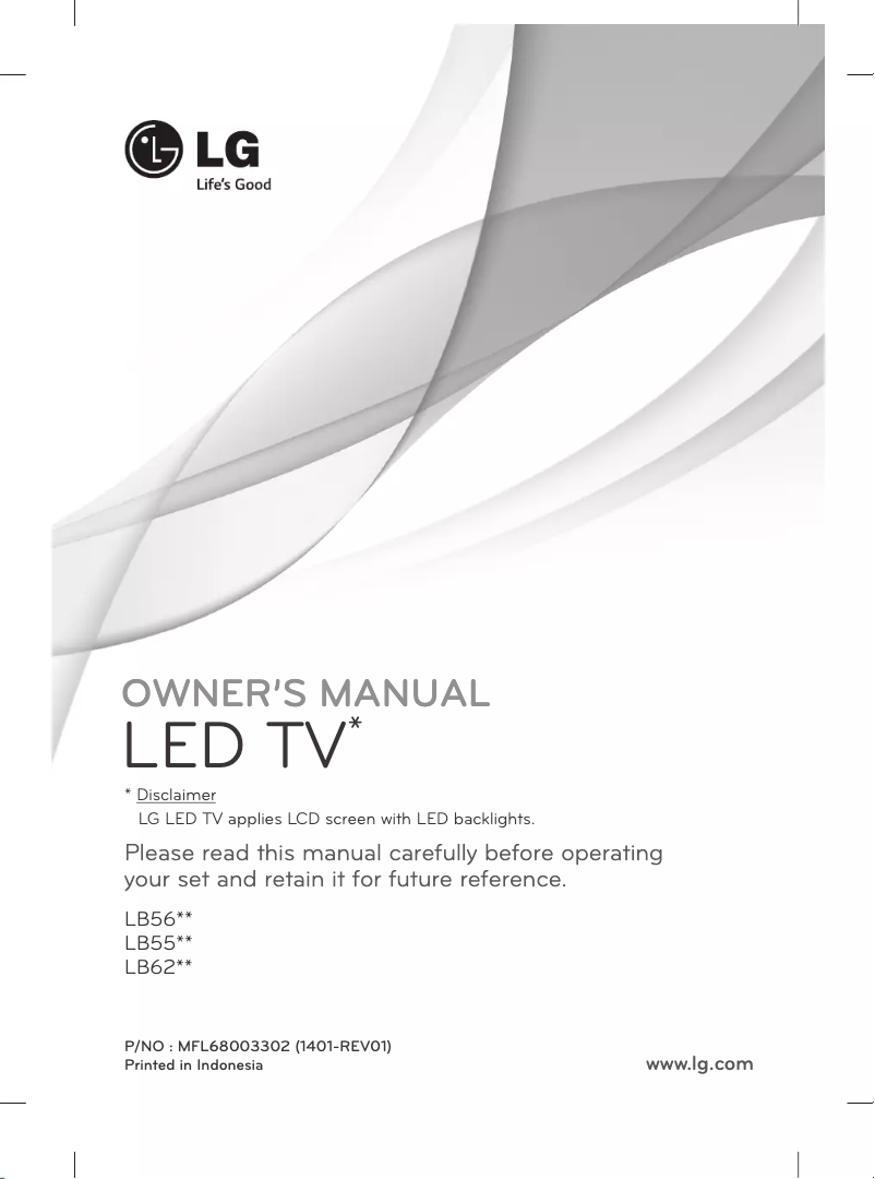 First page image of the manual for 32LB561D