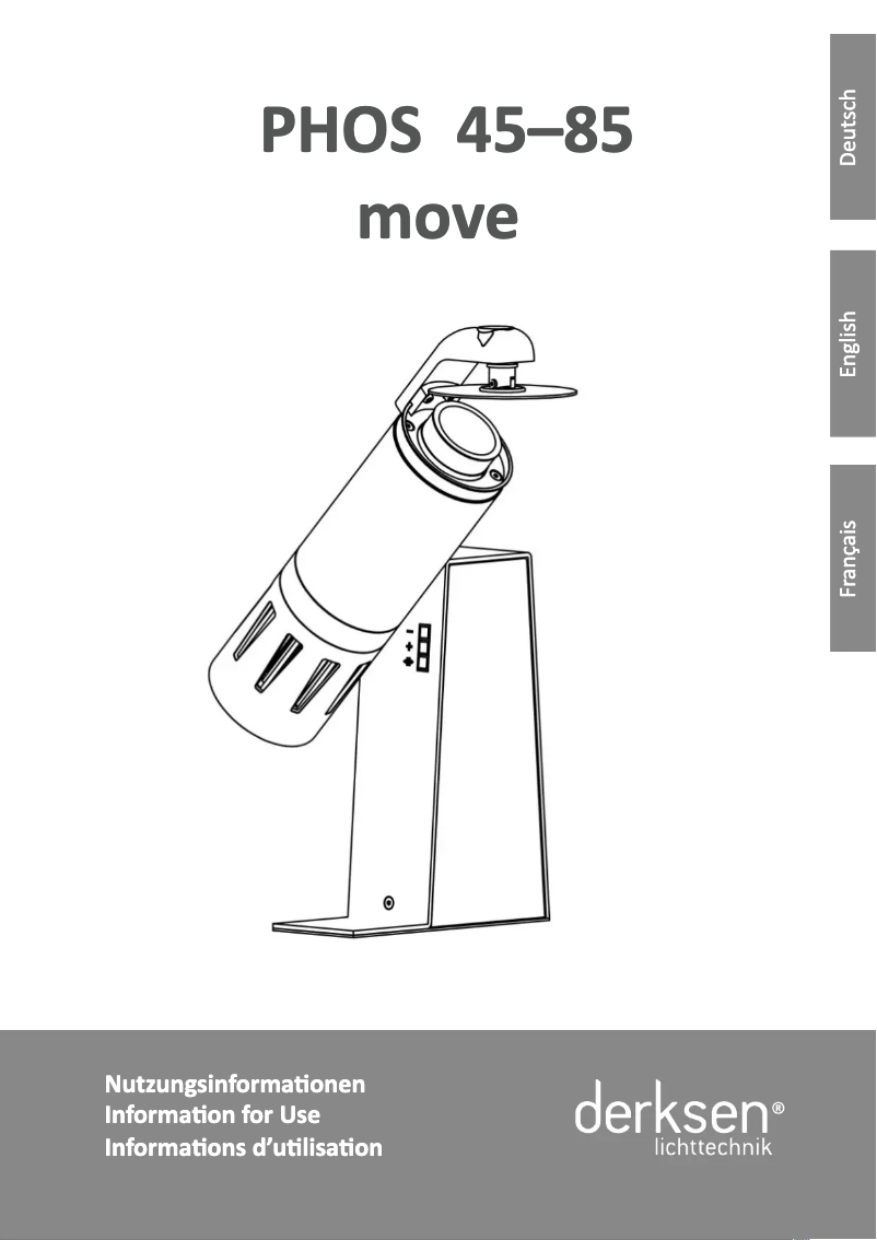 First page image of the manual for PHOS 85 move