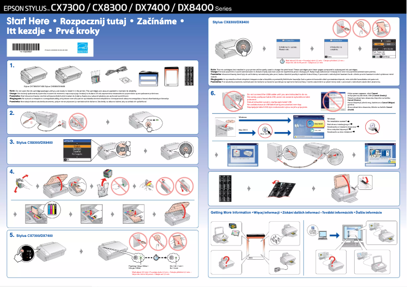 Page 1 of the manual Installation Guide Epson Stylus DX8400