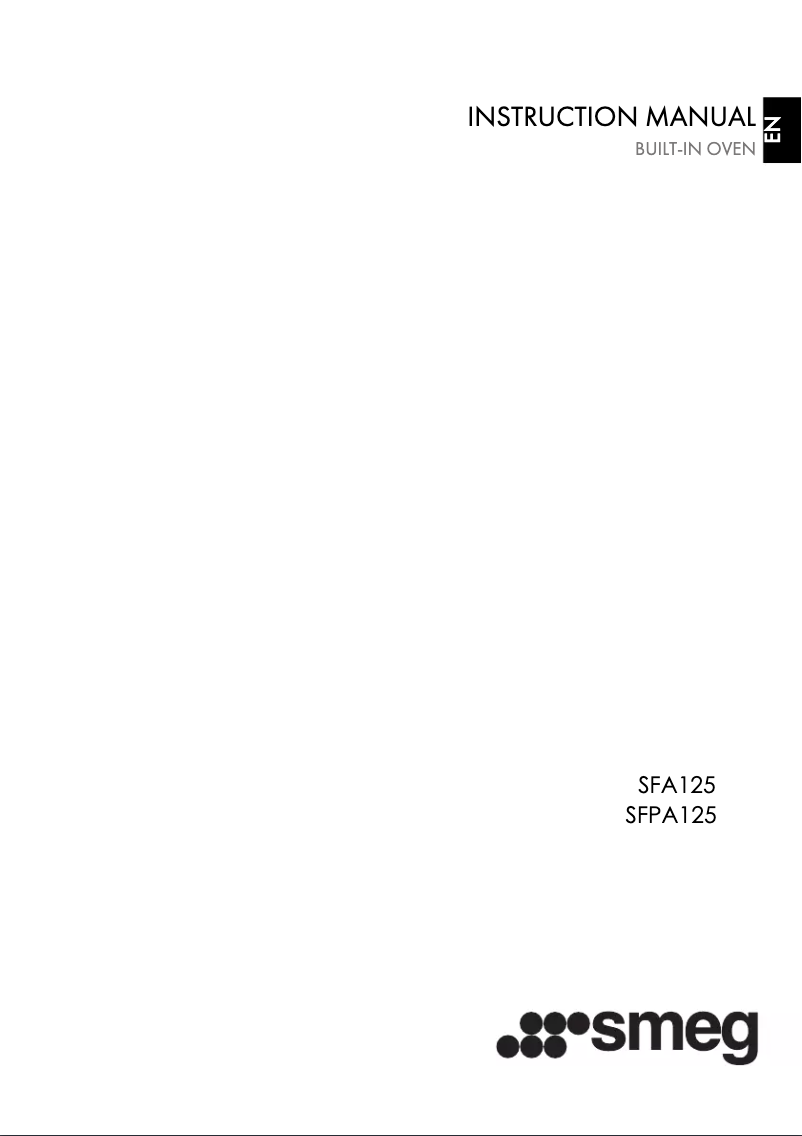 Page 1 of the manual User Manual Smeg SFA125