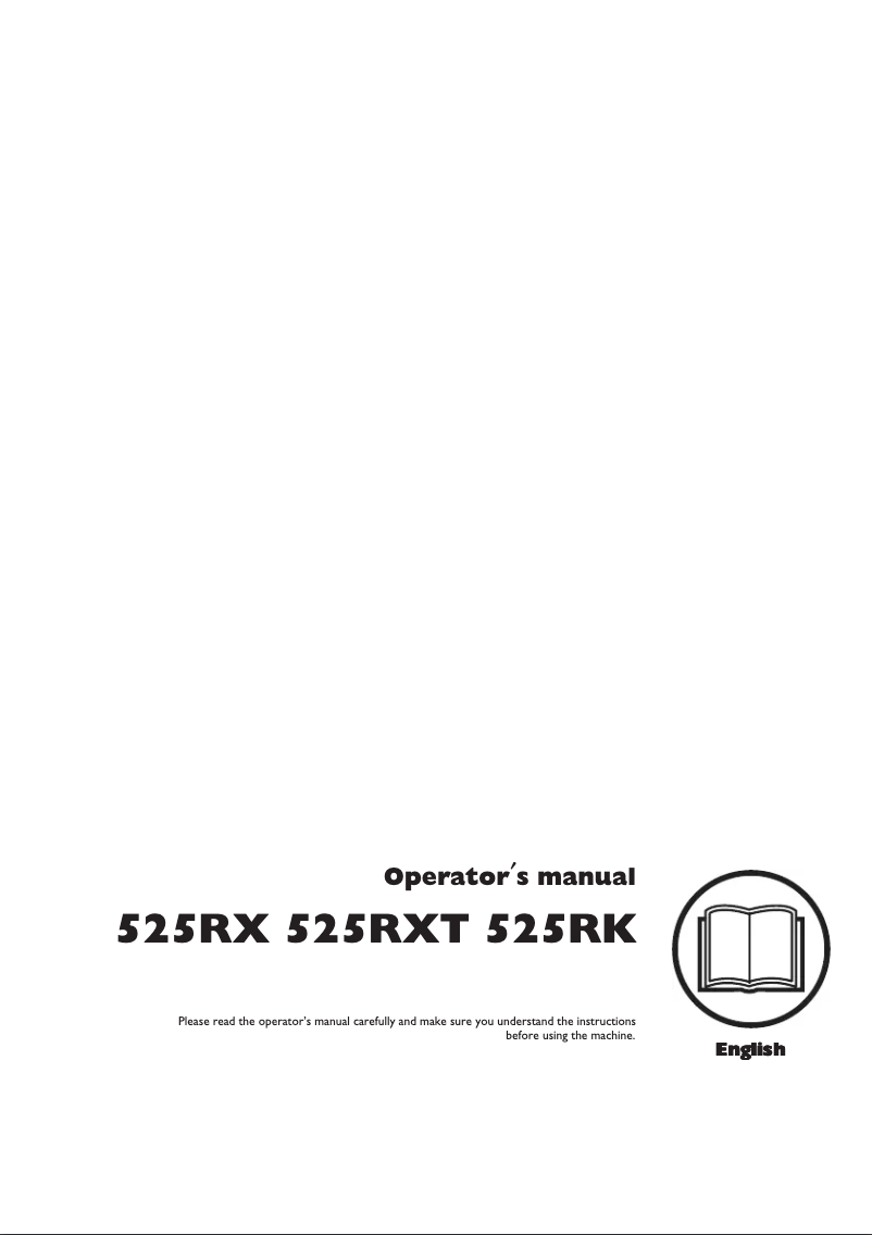 First page image of the manual for 525RK