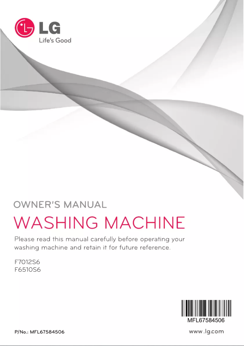 Page 1 of the manual User Manual LG F7012S6