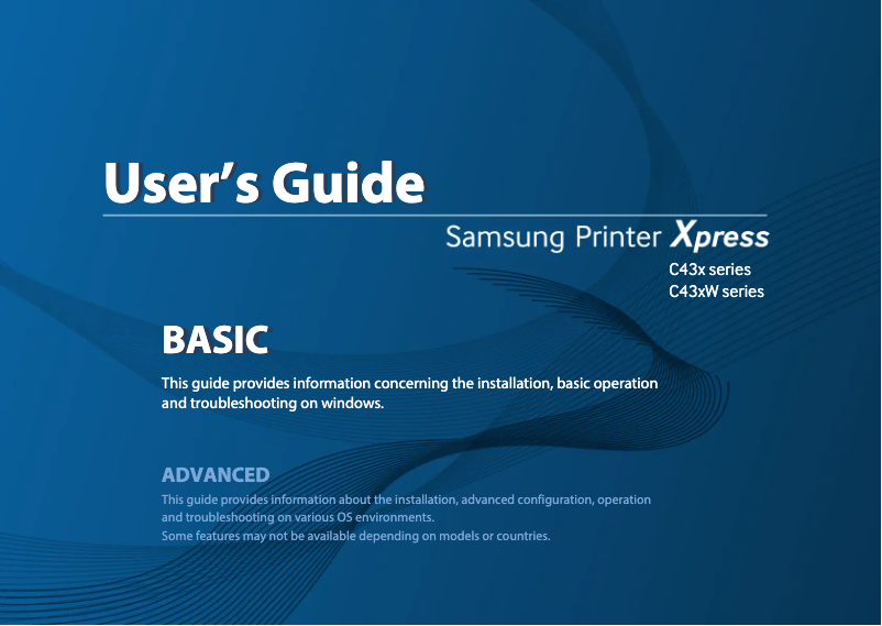 Page 1 of the manual User Manual Samsung Xpress C43xW