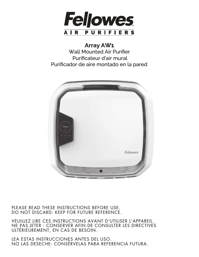 Image de la première page du manuel de l'appareil Array AW1