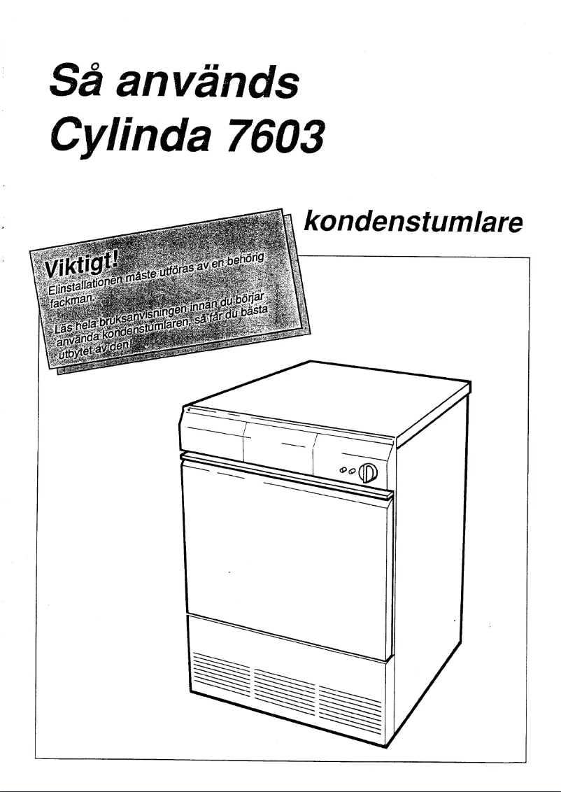 First page image of the manual for 7603