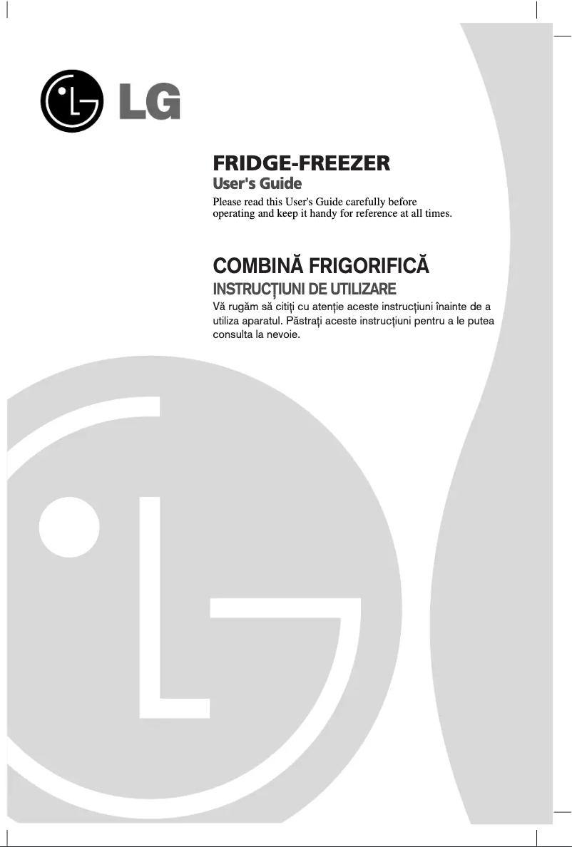 Page 1 of the manual User Manual LG GR-Q459BTZA