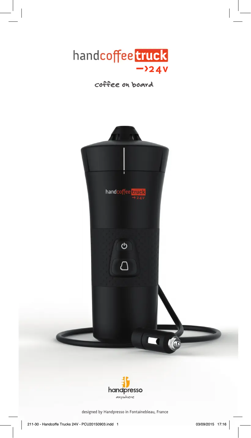Page 1 of the manual User Manual Handpresso Handcoffee Truck