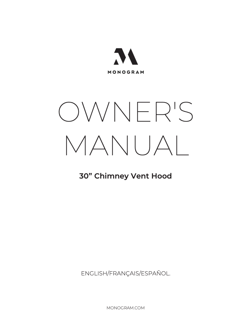 First page image of the manual for ZVW8301SWSS