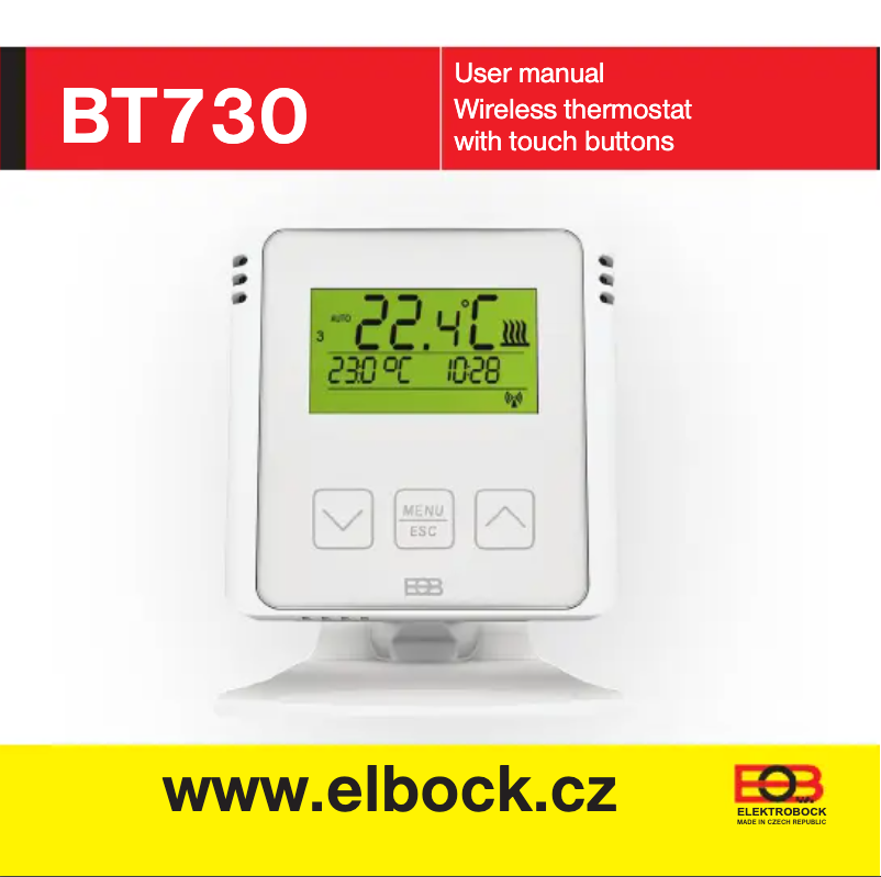 Page 1 of the manual User Manual Elektrobock BT730