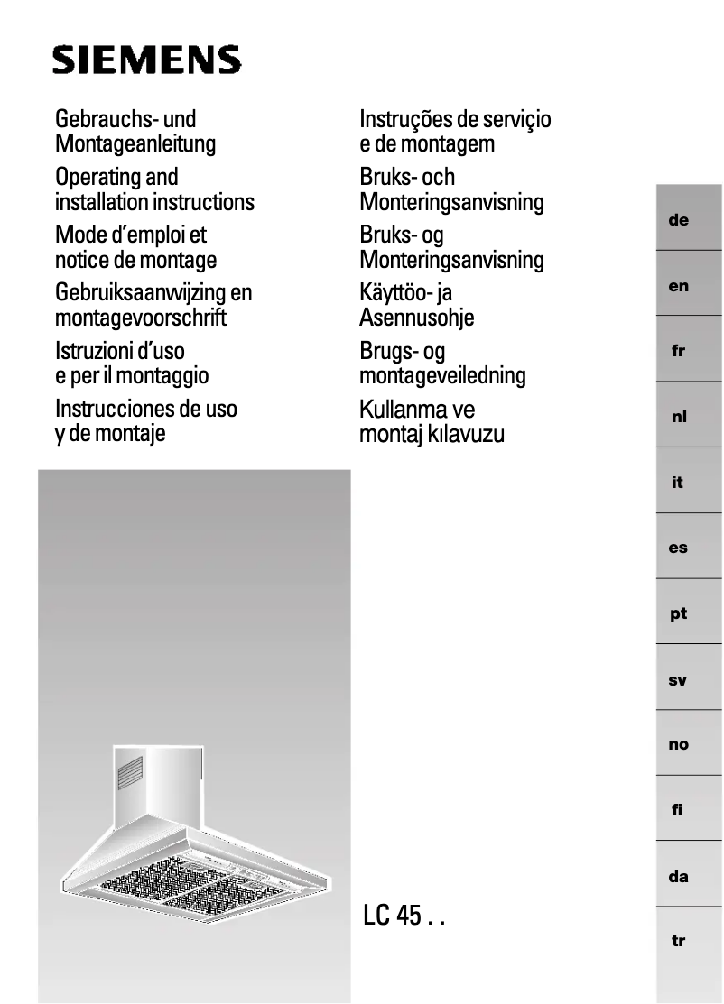 First page image of the manual for LC45650SD