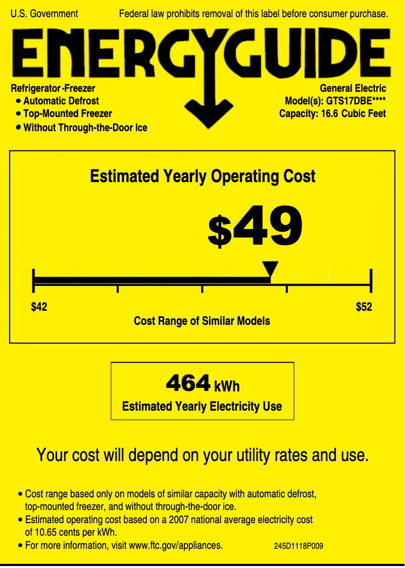 First page image of the manual for GTS17DBEBB
