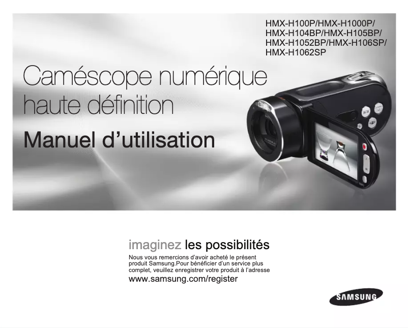 Page 1 of the manual User Manual Samsung HMX-H105BP