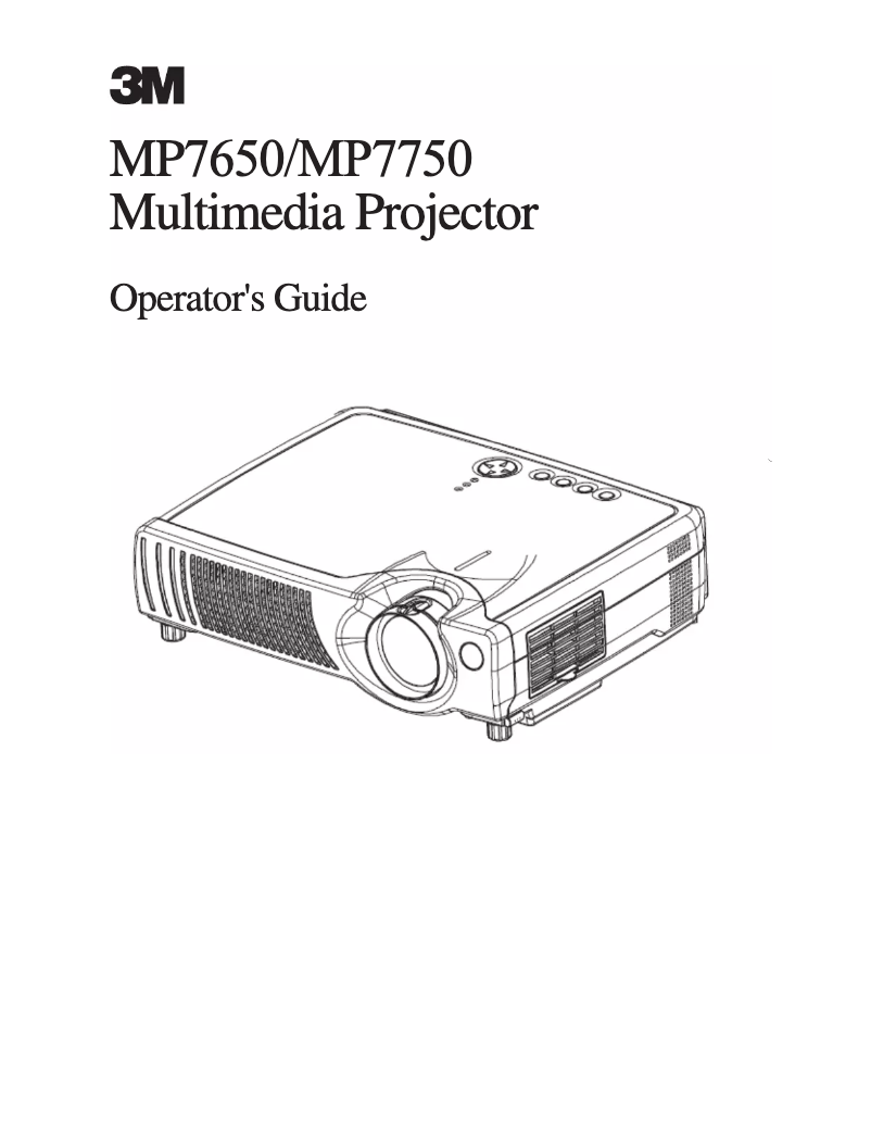 First page image of the manual for MP7750