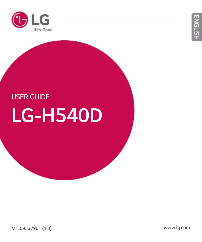 First page image of the manual for G4 Stylus 3G