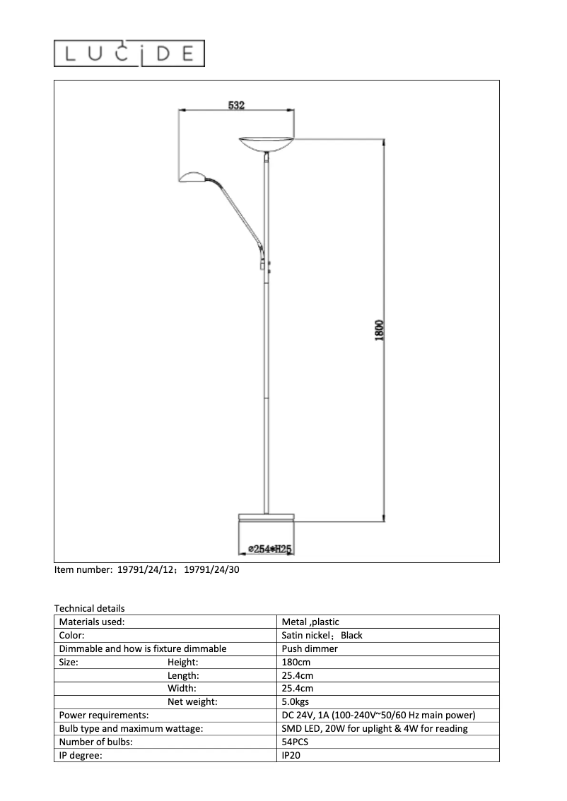 Page 1 of the manual User Manual Lucide Zenith