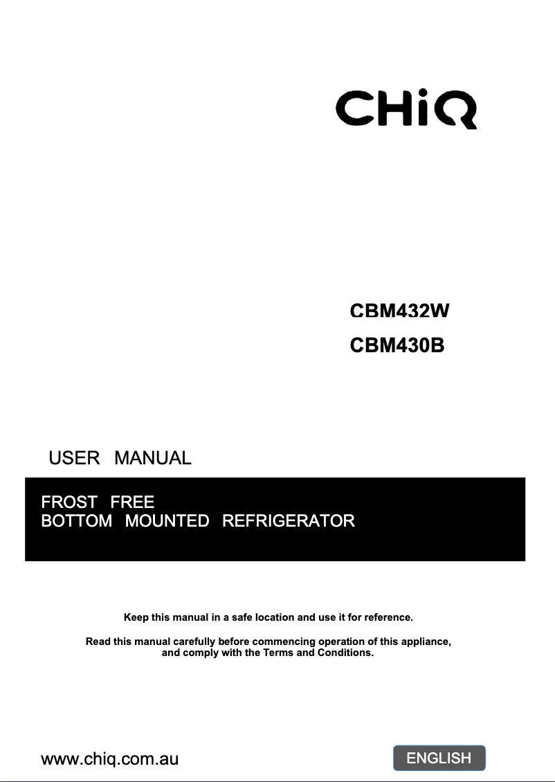 Page 1 de la notice Manuel utilisateur CHiQ CBM432W