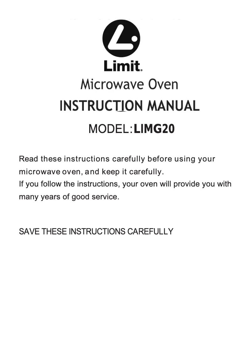 First page image of the manual for LIMG20