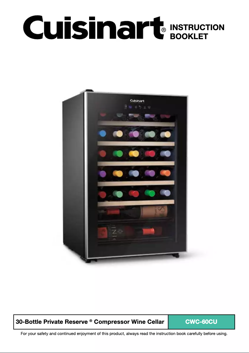 Page 1 of the manual User Manual Cuisinart Private Reserve CWC-60CU