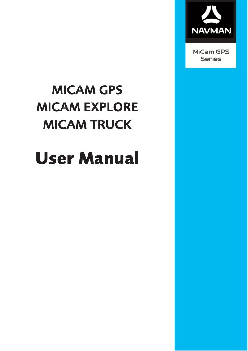 Page 1 of the manual User Manual Navman MiCam GPS