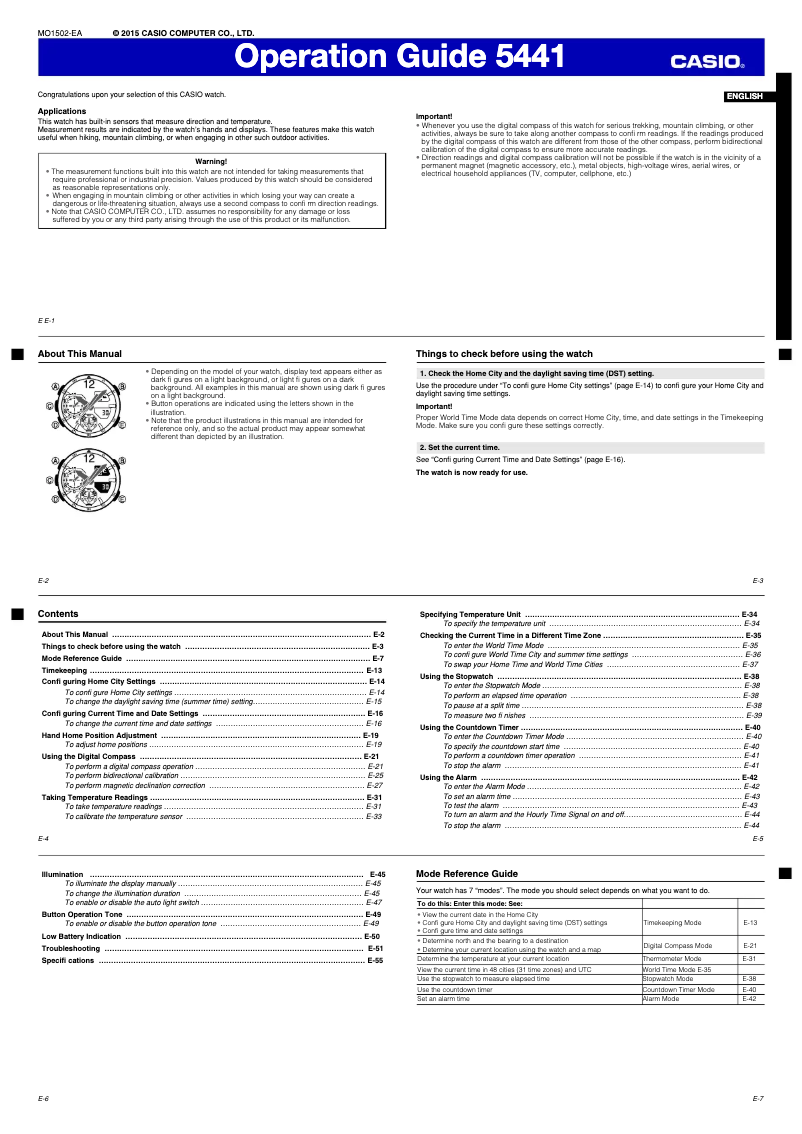 First page image of the manual for GA-1100GB-1A