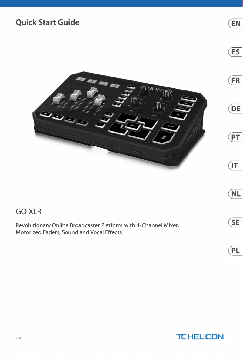 Page 1 of the manual User Manual TC Helicon GO XLR