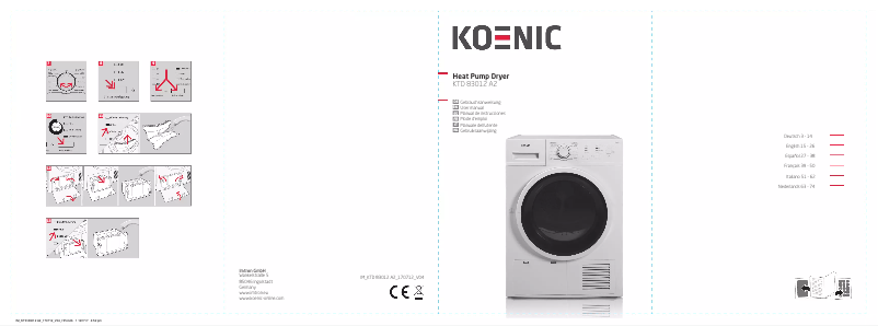 Page 1 of the manual User Manual Koenic KTD 83012 A2