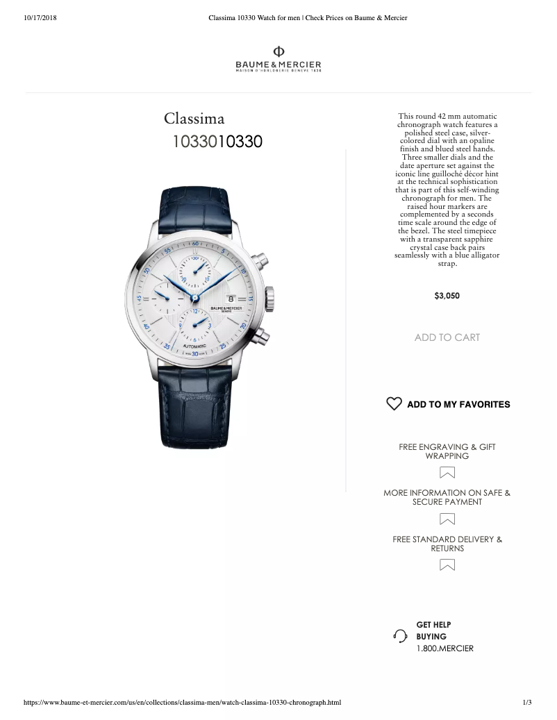 First page image of the manual for Classima 10330