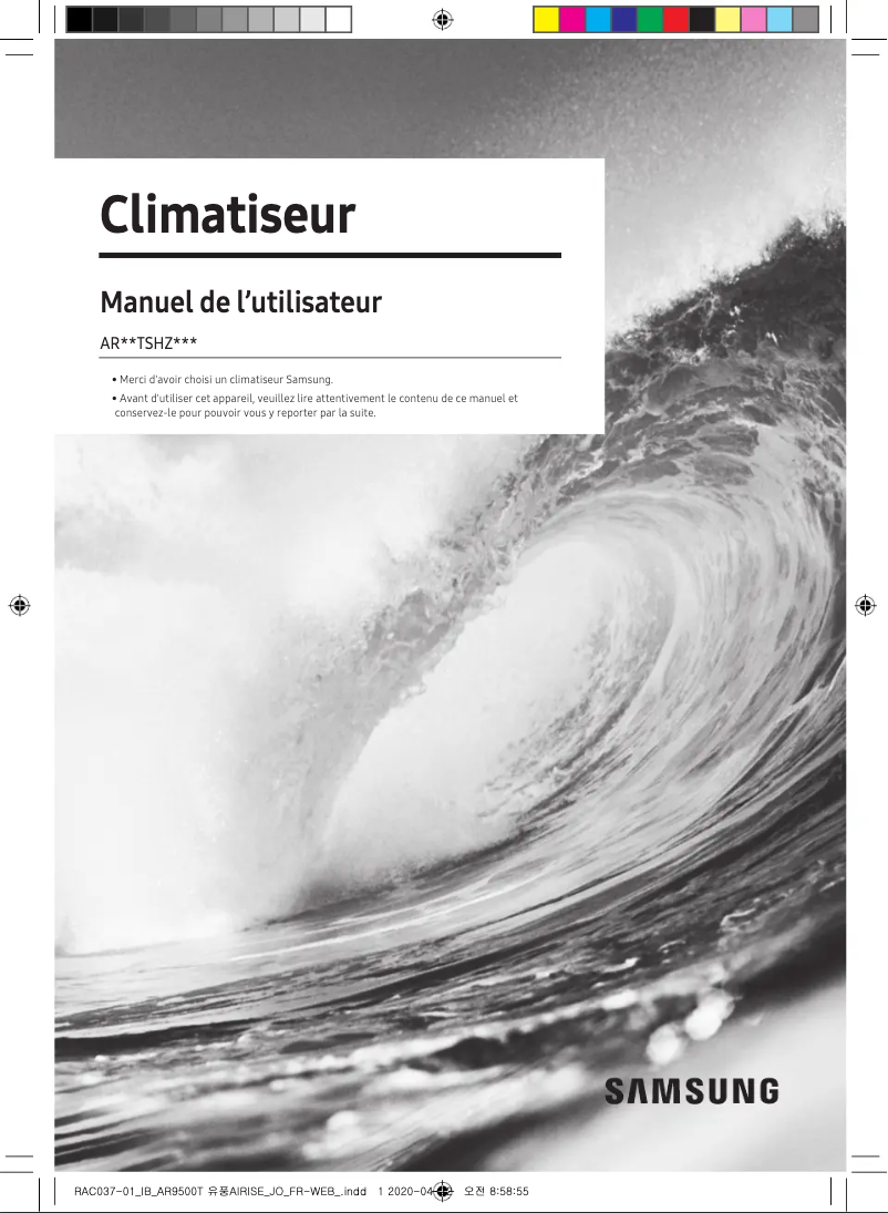 Page 1 of the manual User Manual Samsung AR12TSHZJWKXJO