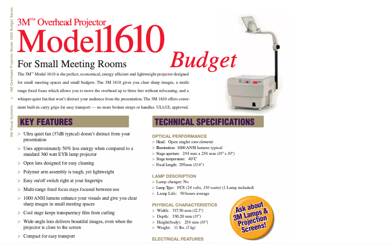 Page 1 of the manual User Manual 3M 1610