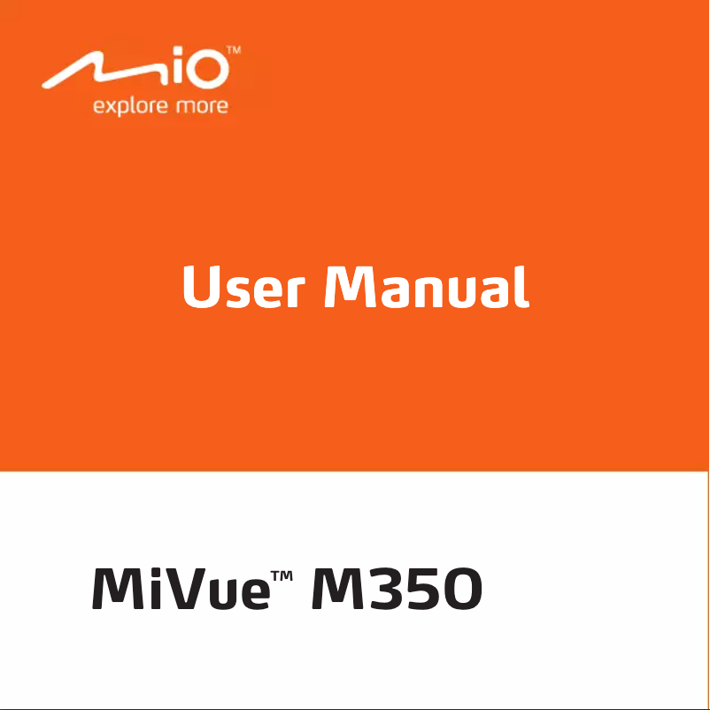 Page 1 de la notice Manuel utilisateur Mio MiVue M350