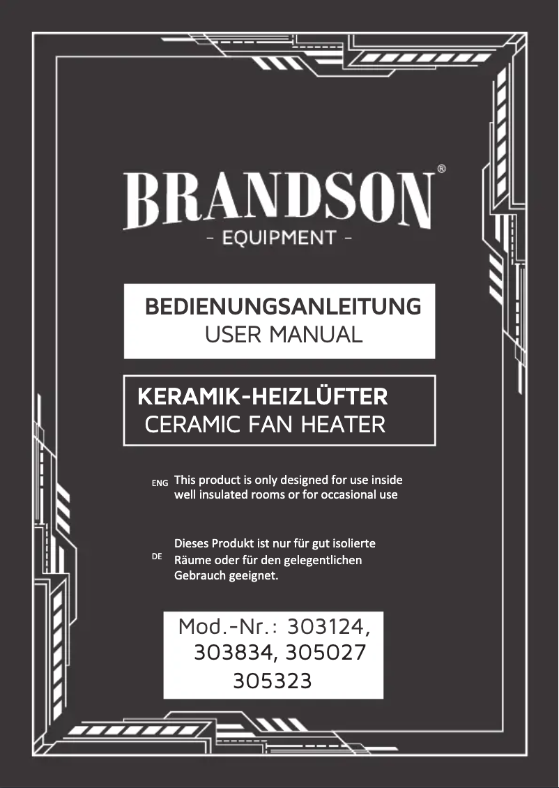 Page 1 of the manual User Manual Brandson 303834