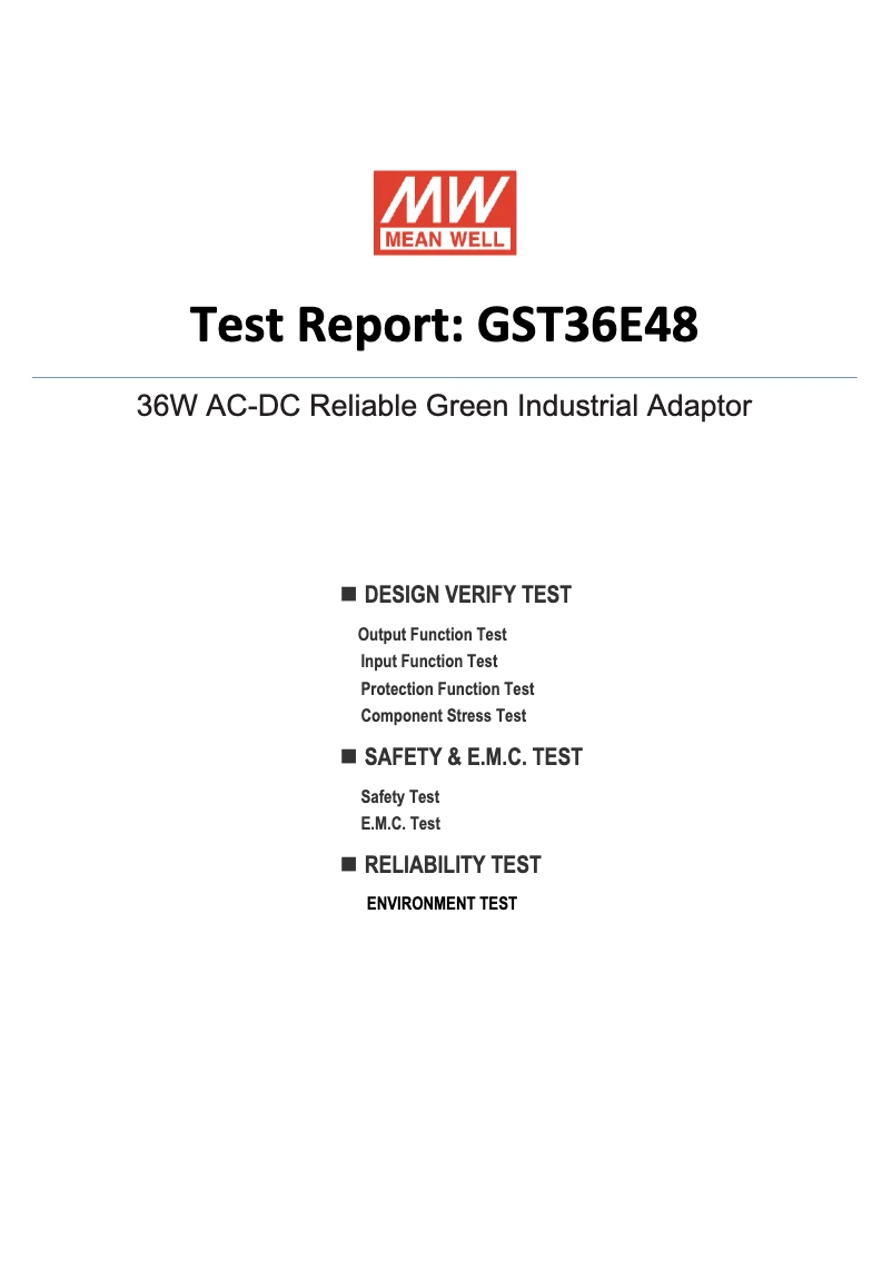 First page image of the manual for GST36E48-P1J