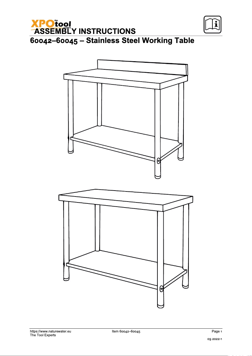 First page image of the manual for 60044