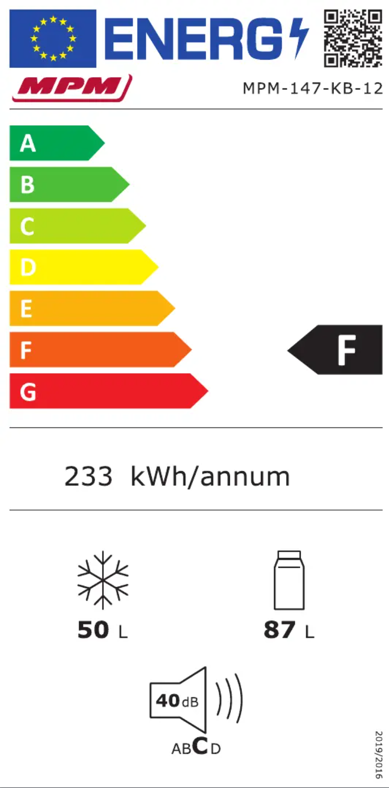 First page image of the manual for MPM-147-KB-12
