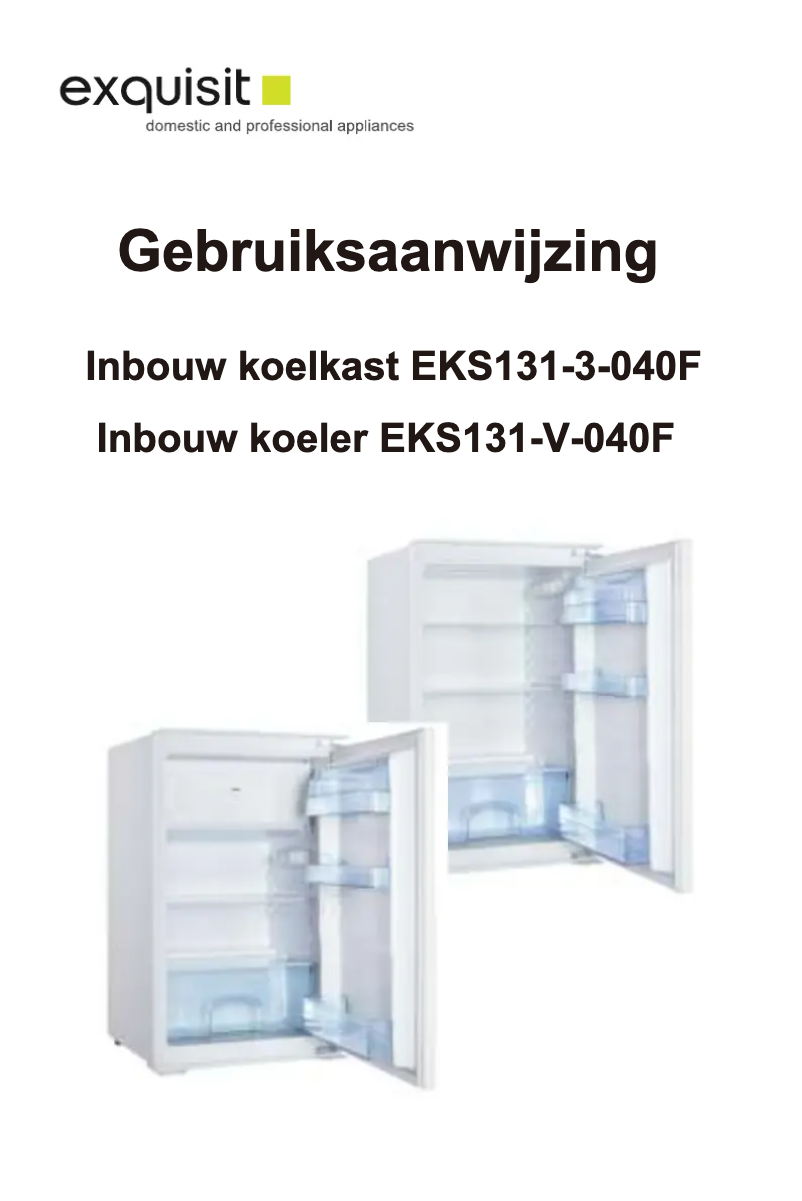 Page 1 of the manual User Manual Exquisit EKS131-3-040F