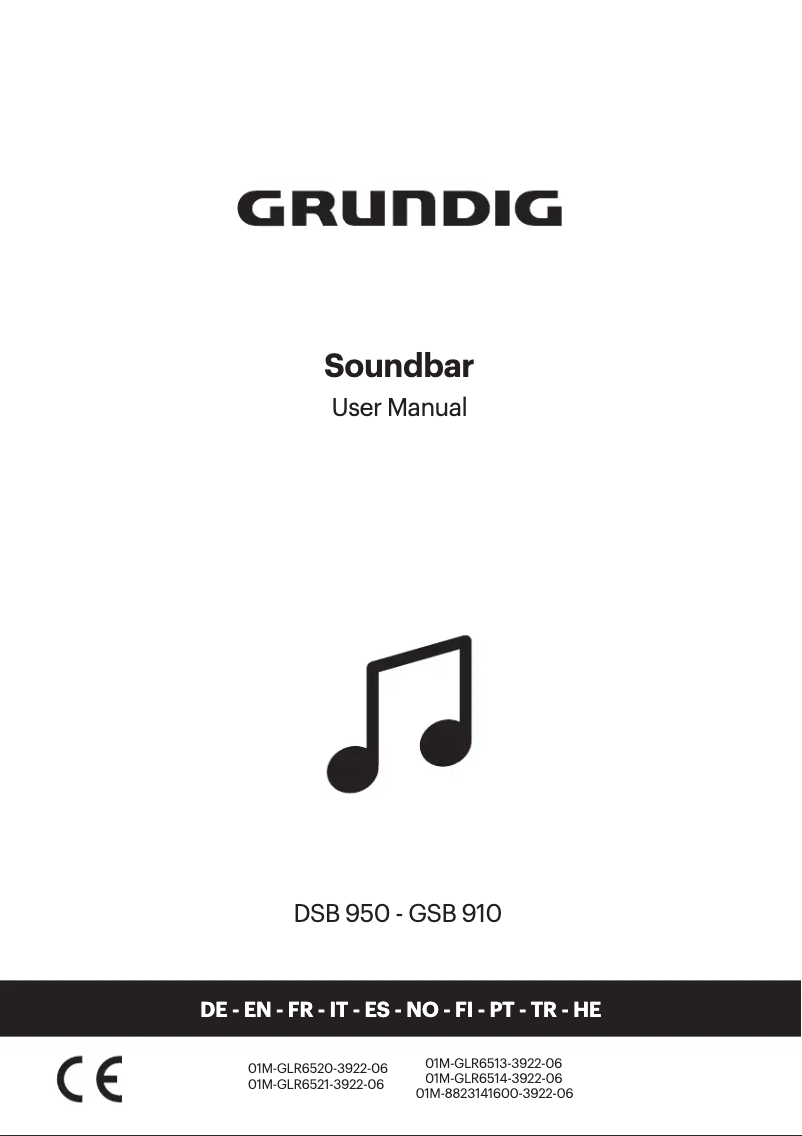 Page 1 of the manual User Manual Grundig GSB 910